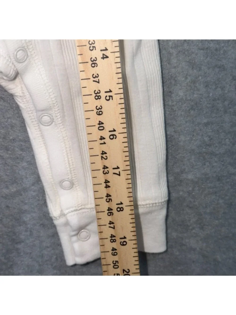 Carter’s Baby 6M Ivory White Ribbed Footless One Piece Snap Pajama Sleeper